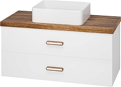 Brevita Тумба с раковиной Krona 100 белая – фотография-2